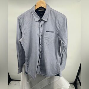 Salsa the original button down shirt blue and white striped
